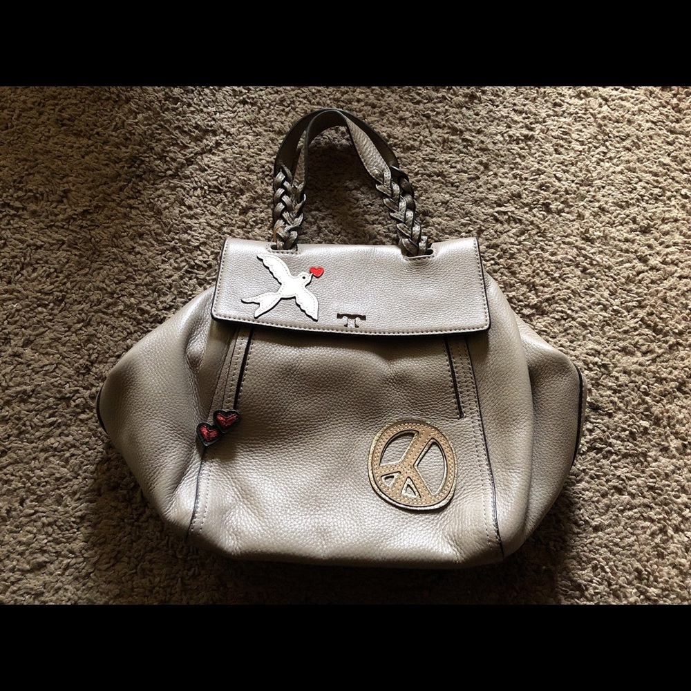Authentic Tory Burch dove peace handbag